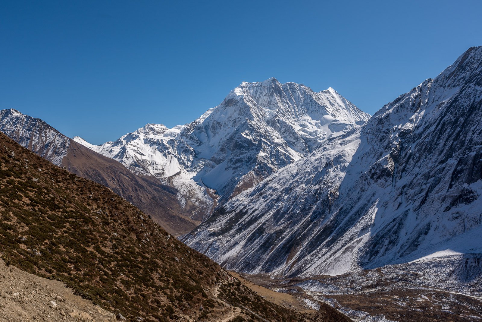 Fantastisches Panorama in Manaslu Trekking
