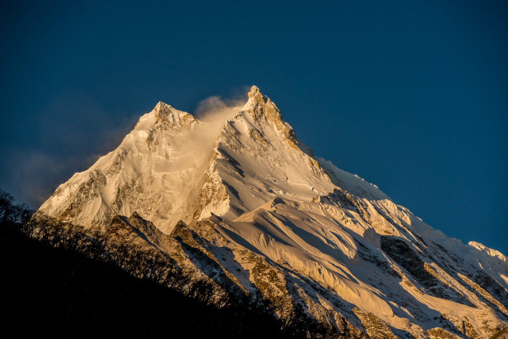 Mt. Manaslu den achthöchsten Berg der Welt.