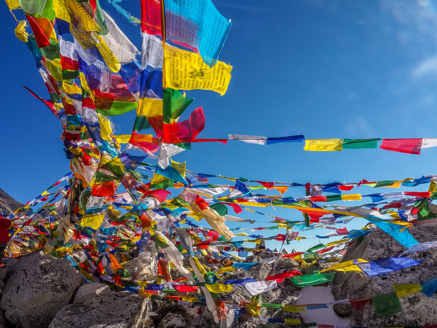 Auf Larkya La Pass ist ein Höhepunkt des Manaslu Treks in Nepal
